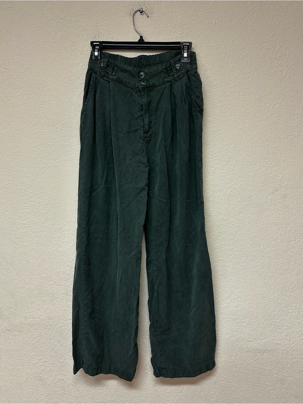 Young Fabulous & Broke Dark Green Wide-Leg Pants size S